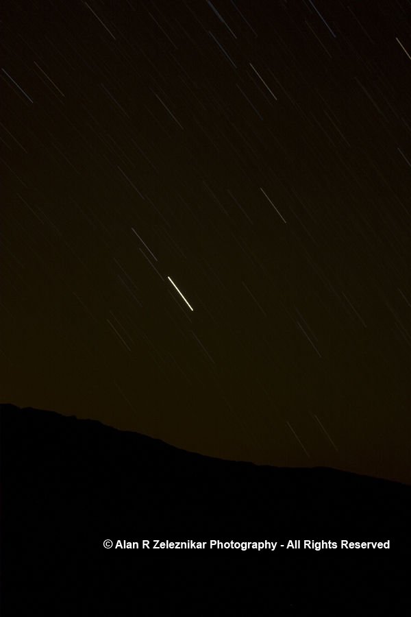 Death Valley Night Sky Long Exposure with Stars